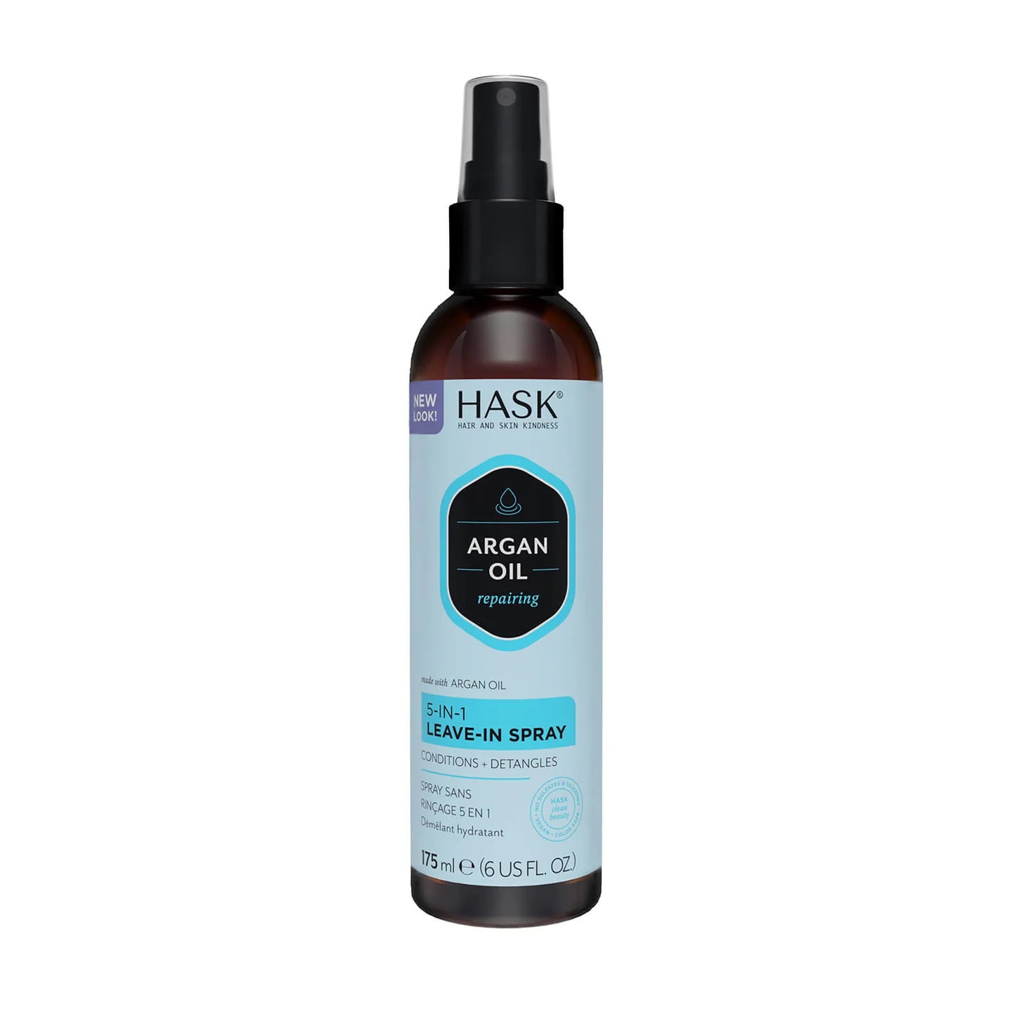Spray sin enjuague 5 en 1 con Aceite de Argán HASK | Cosméticos en línea