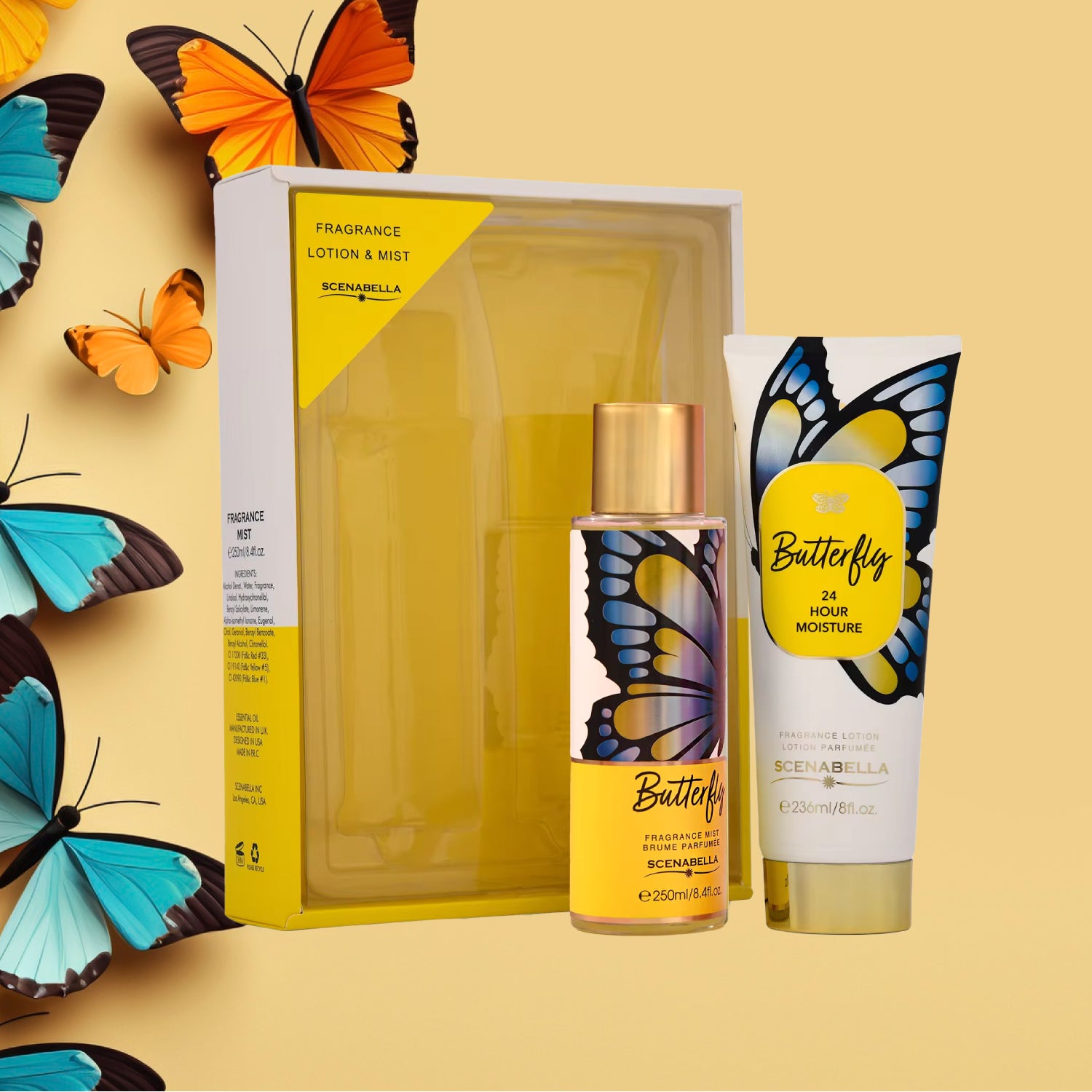 Estuche de regalo Mariposa Scenabella | Cosméticos en linea