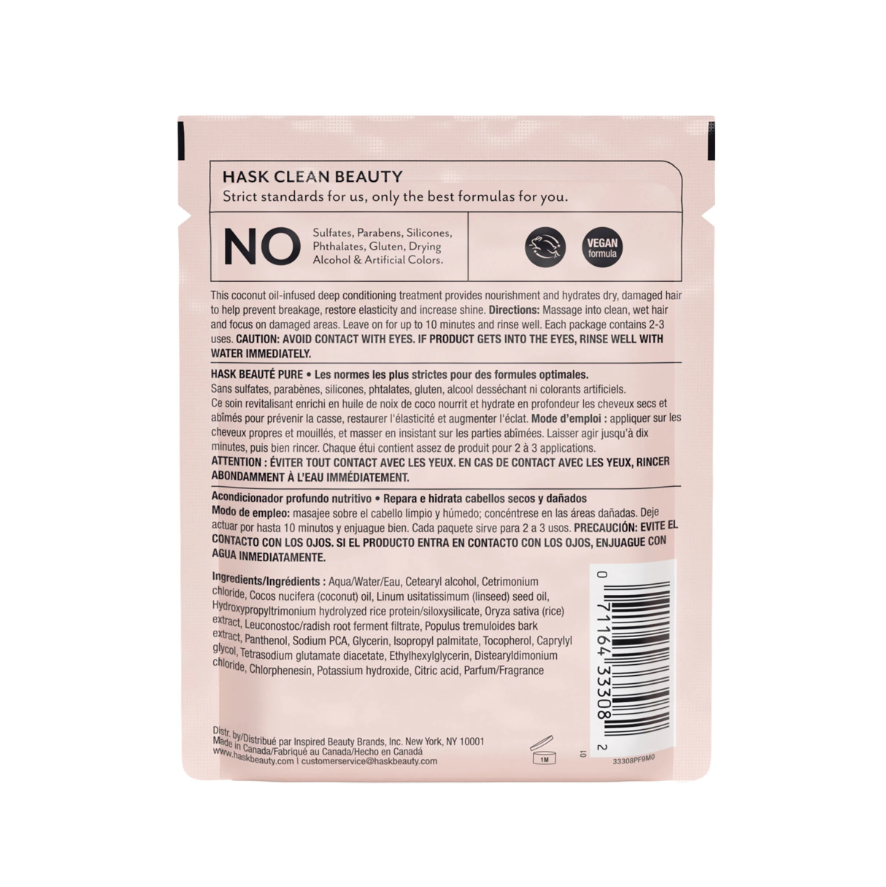 Tratamiento Reparador con Aceite de Coconut y Monoi HASK | Cosméticos en línea