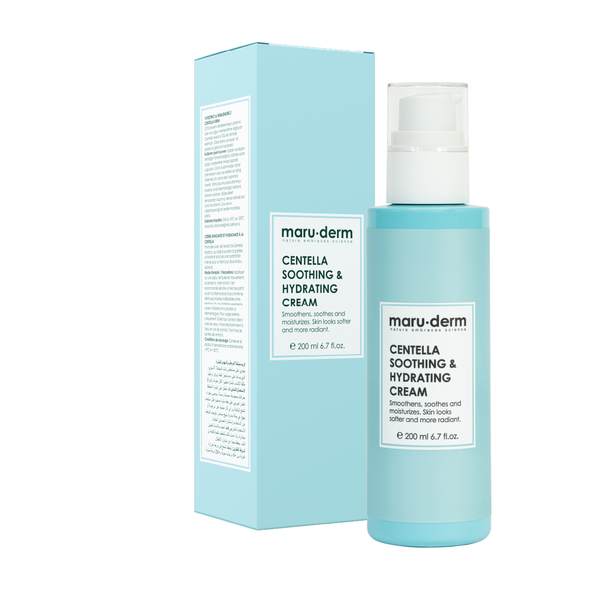 Crema con Centella Asiática maruderm 200 ml | cosméticos en línea