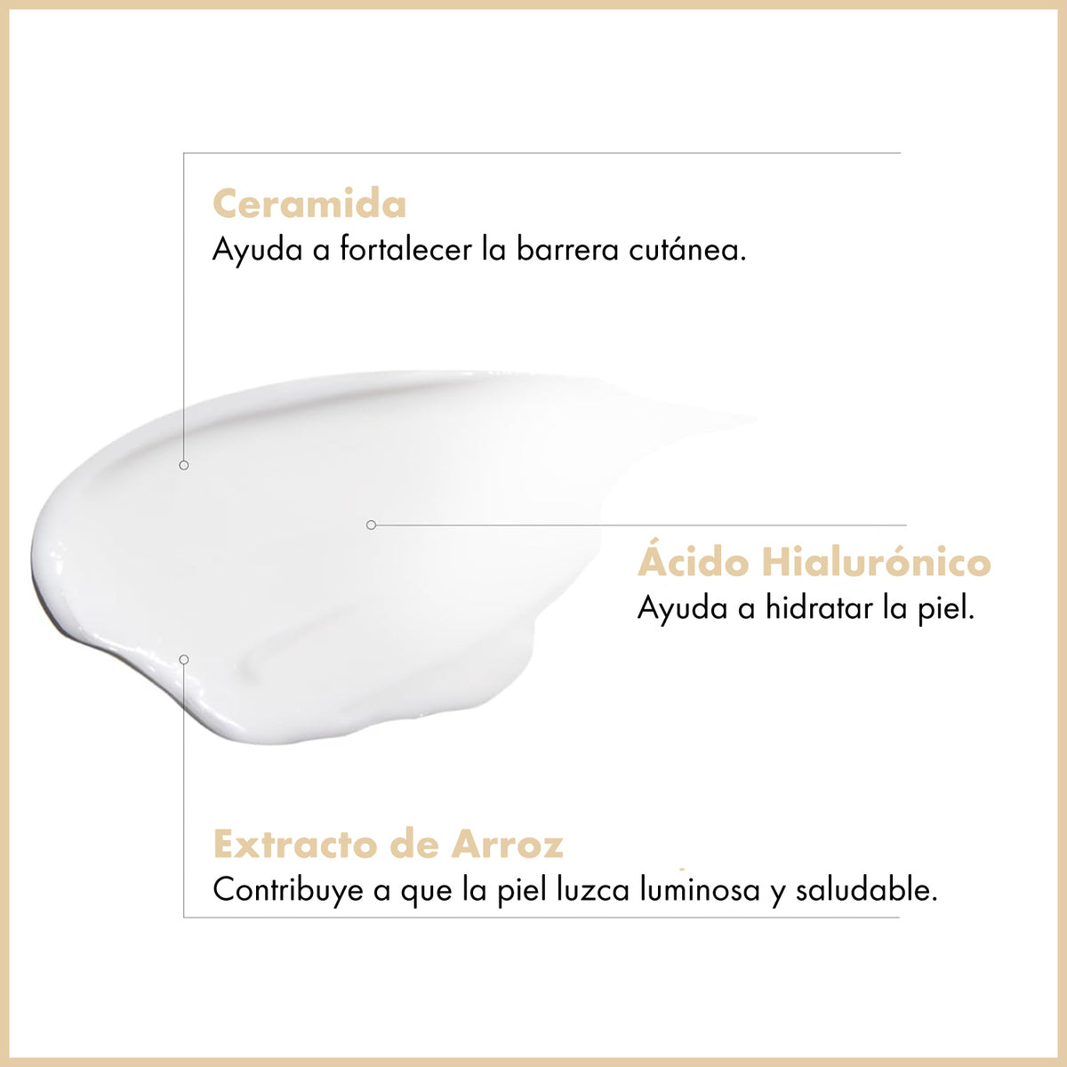 Crema iluminadora hidratante con extracto de arroz. Con ácido hialurónico y ceramidas 50 ml - Maruderm