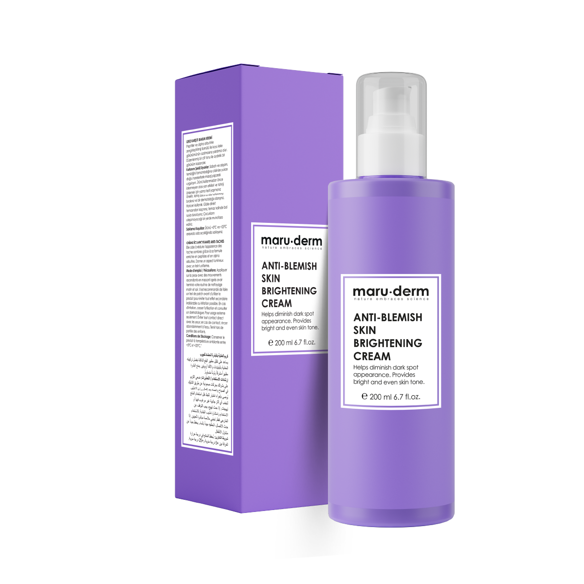 Crema facial Antimanchas. Iluminadora con niacinamida, péptidos y alfa Arbutina 200 ml