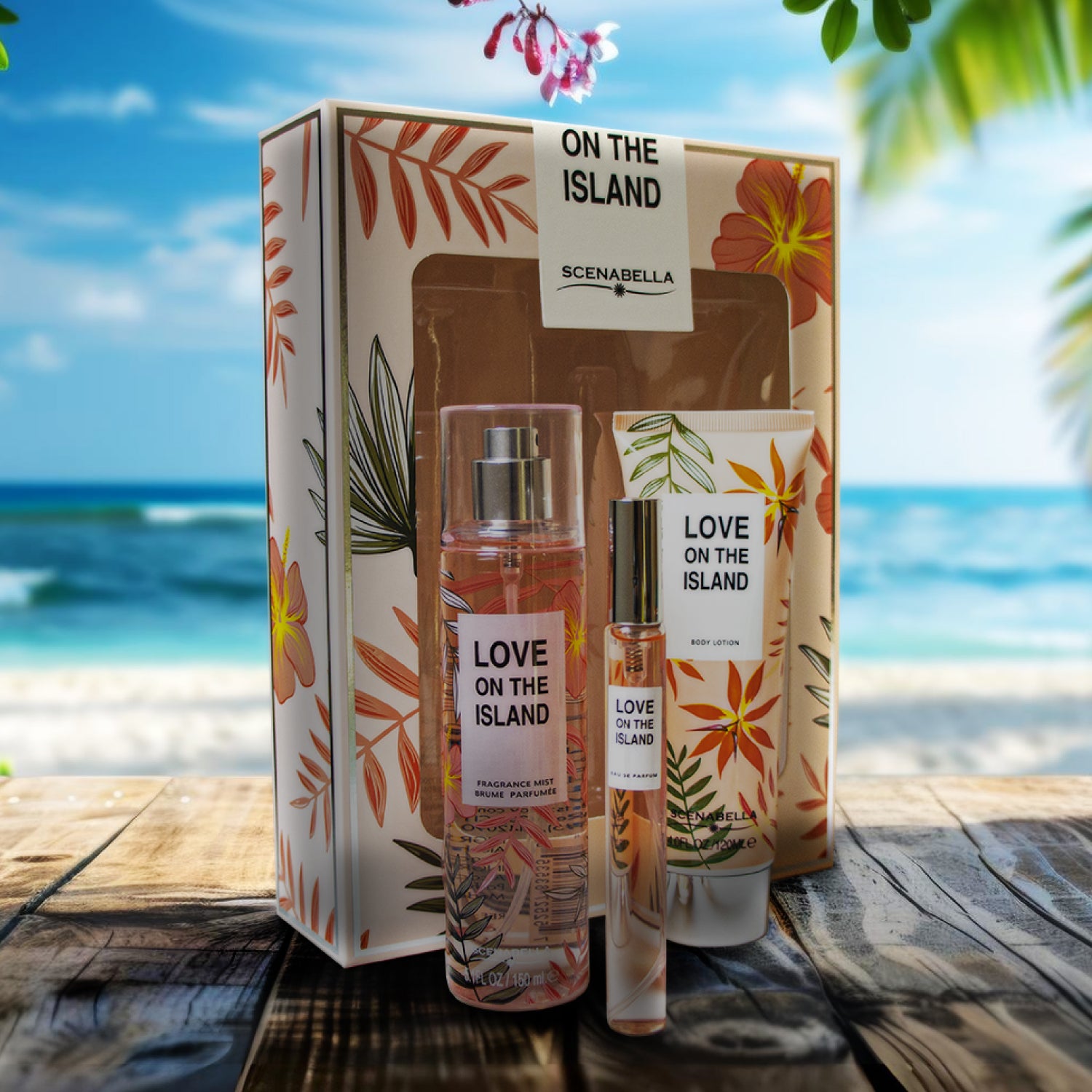 Estuche de regalo Love On The Island Scenabella | Cosméticos en linea