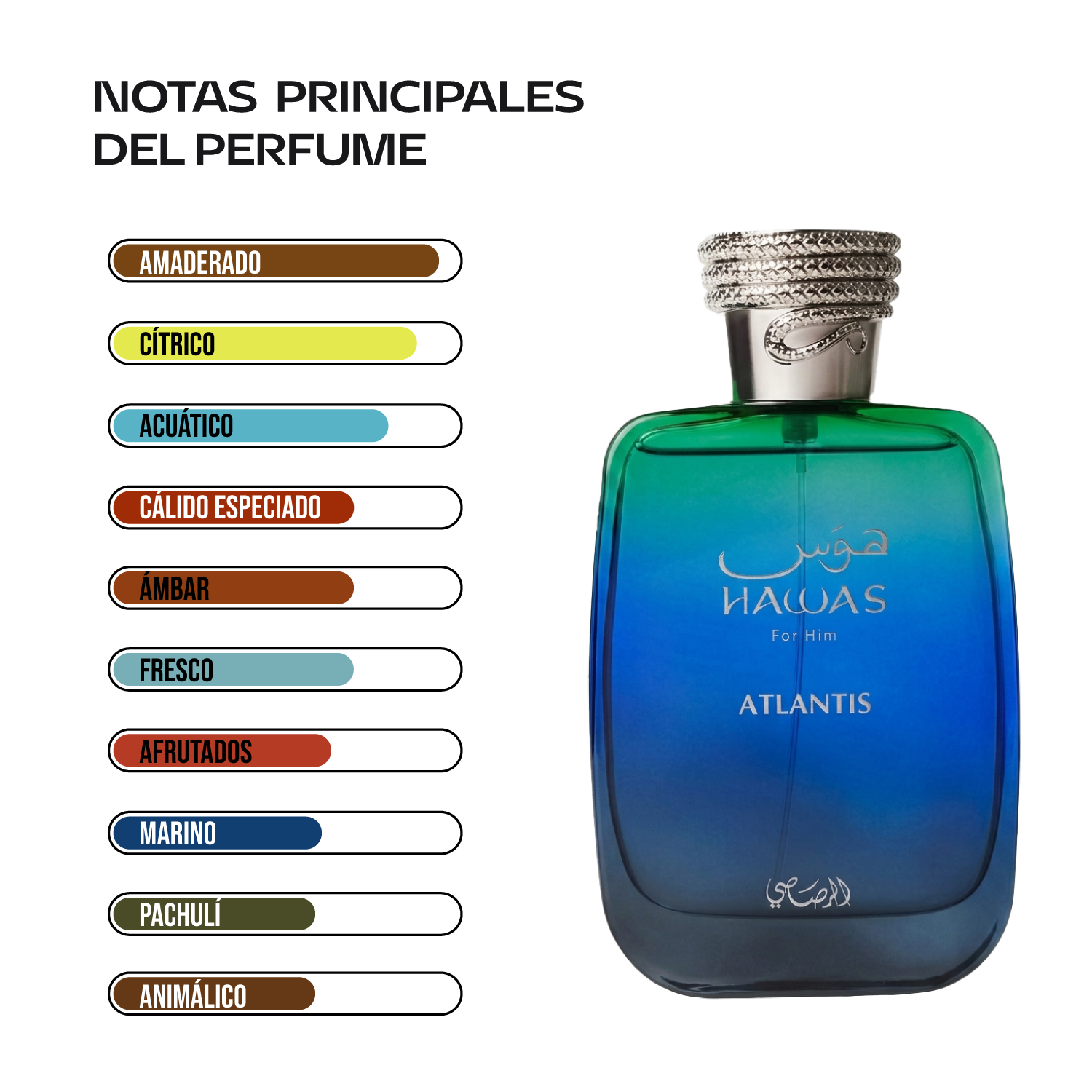 Rasasi Hawas Atlantis 100 ml | Cosméticos en Línea