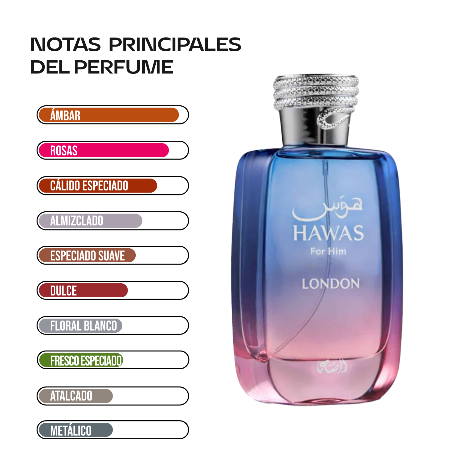 Rasasi Hawas London 100 ml | Cosméticos en Línea