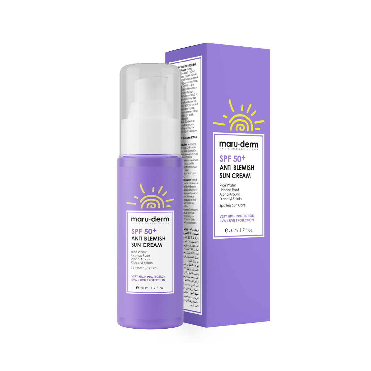 Protector Solar Anti imperfecciones + FPS 50 Maruderm 50 Ml