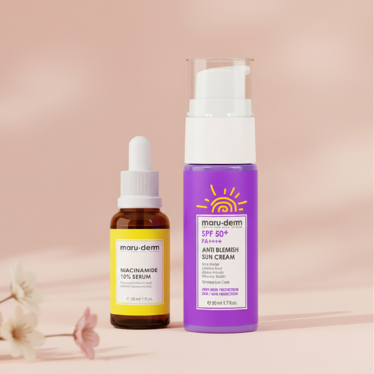 Dúo Maruderm Niacinamida + Protector Solar Anti manchas | Cosméticos en Línea