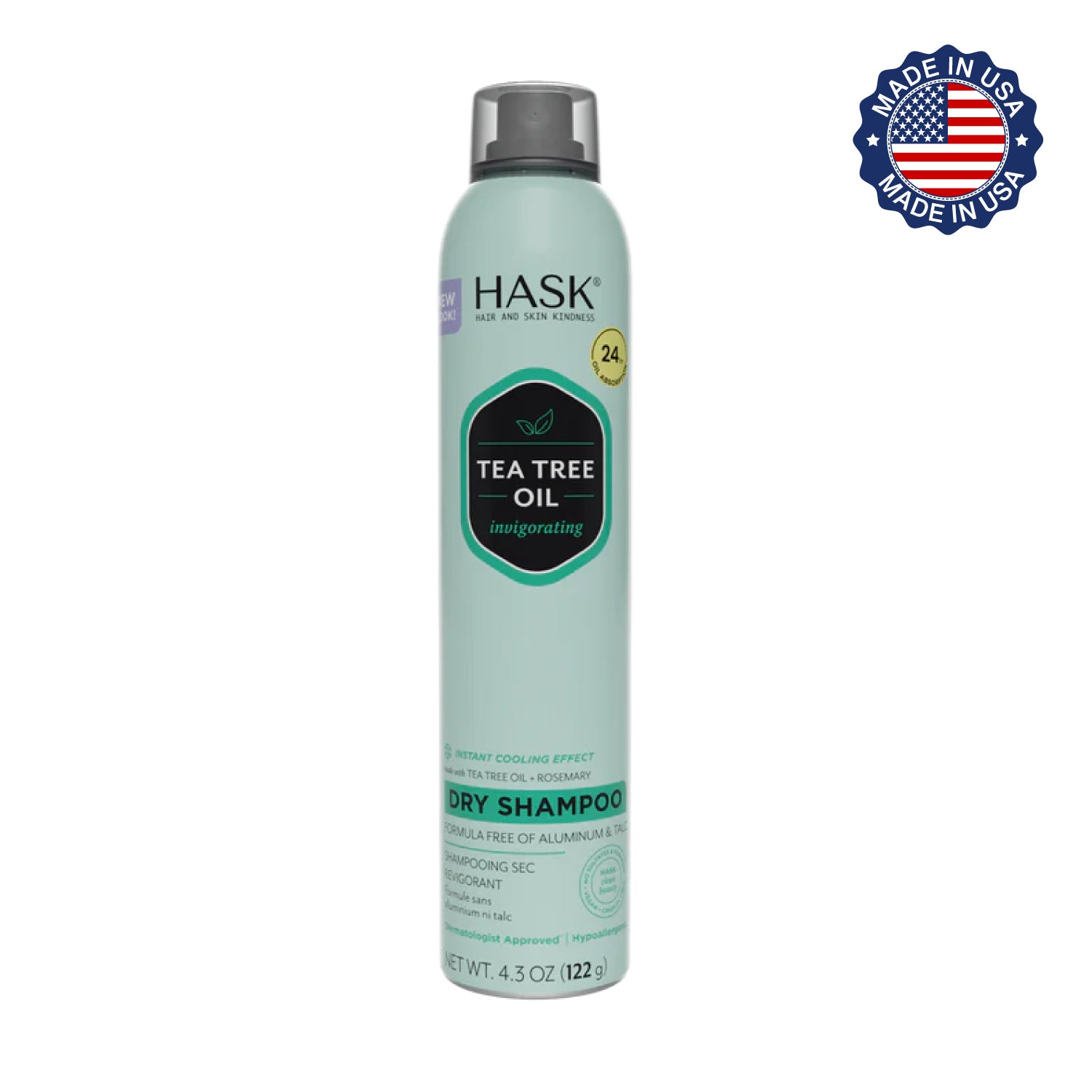 Shampoo en Seco Detox con Aceite de Árbol de Té HASK | Cosméticos en línea