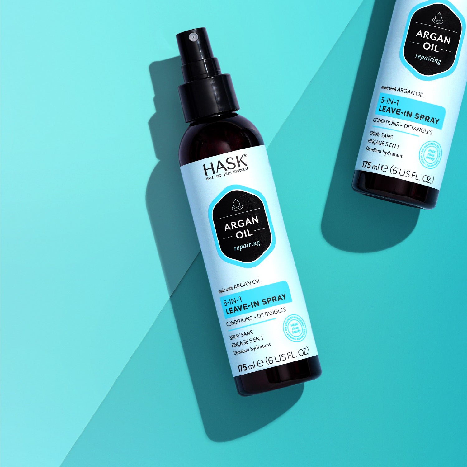 Spray sin enjuague 5 en 1 con Aceite de Argán HASK | Cosméticos en línea