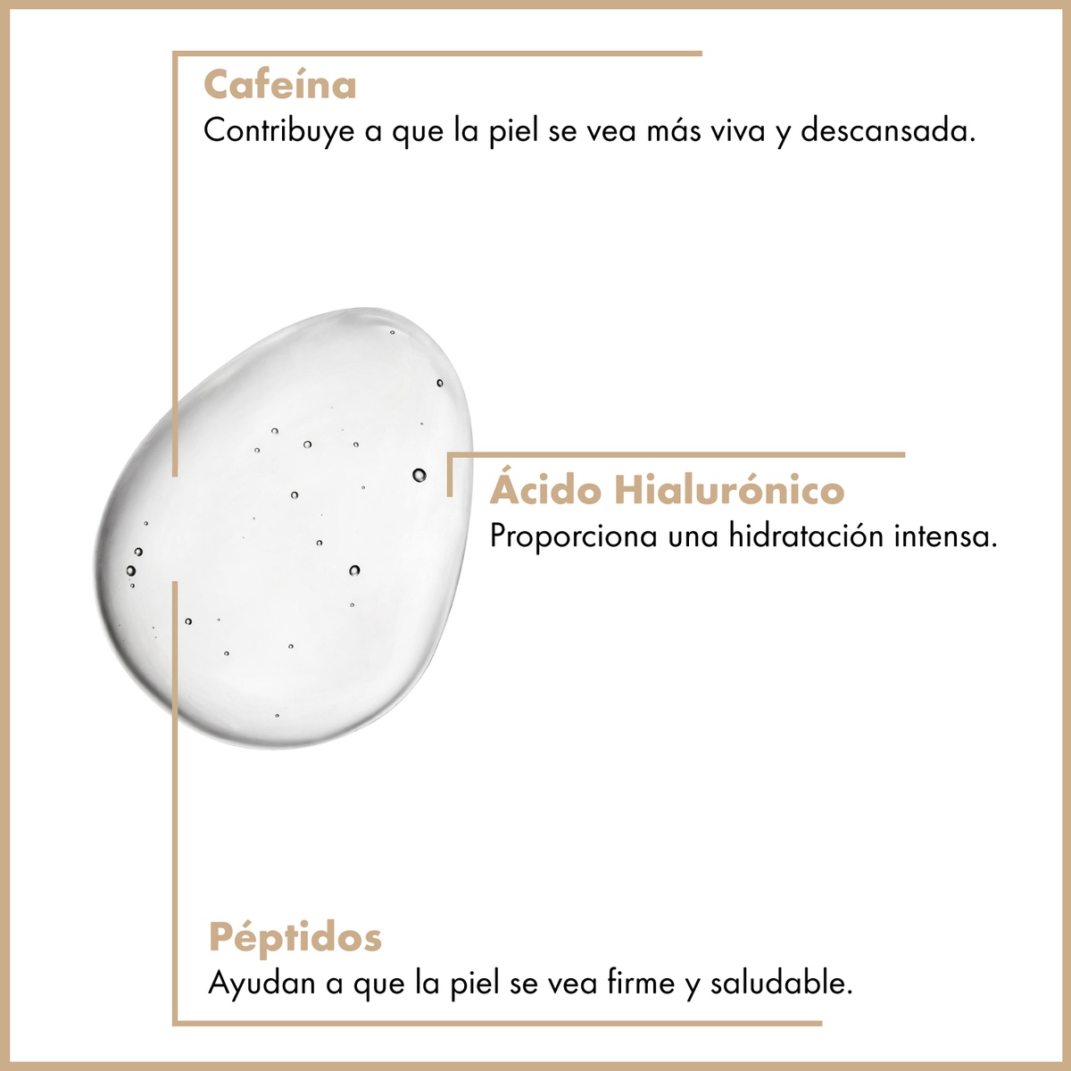 Sérum para el contorno de ojos Maruderm con 5 % de cafeína – Sérum anti-bolsas y ojeras con péptidos y ácido hialurónico 30 ml