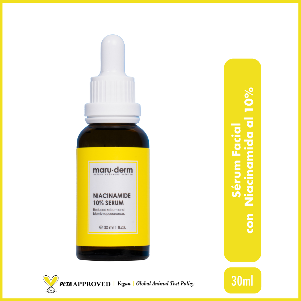 Sérum Facial con Niacinamida al 10% / Maruderm 30 ml