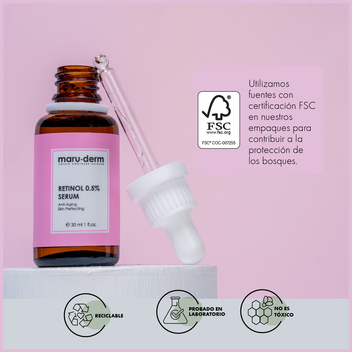 Sérum Renovador de la Piel con 0,5 % de Retinol – Sérum Intensivo Antiedad con Ceramida y Complejo de Aceites Botánicos 30 ml