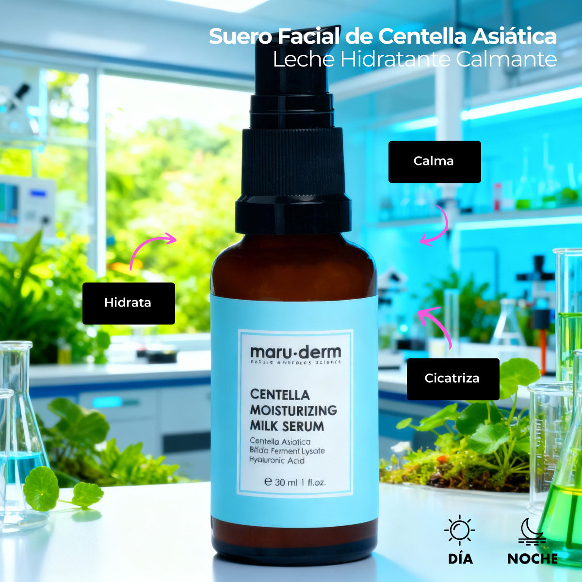 Serum de Centella Asiática | Leche Calmante e Hidratante Maruderm 30 ml