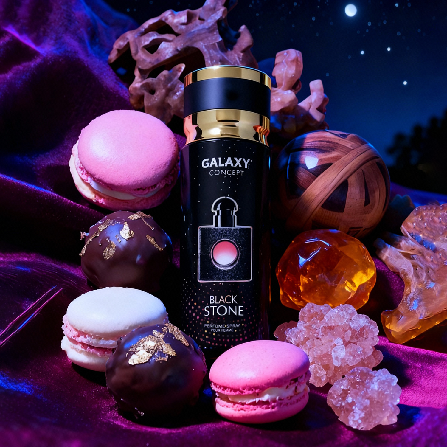 PERFUME EN SPRAY GALAXY BLACK STONE 200ML