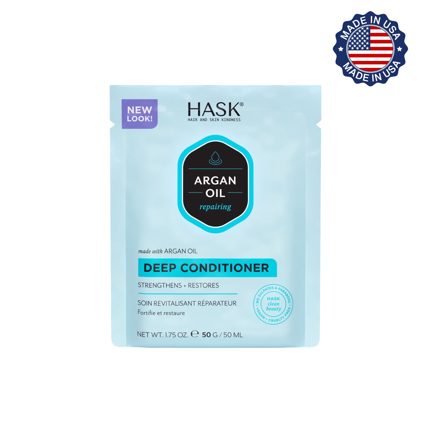 Tratamiento Reparador con Aceite de Argán HASK | Cosméticos en línea