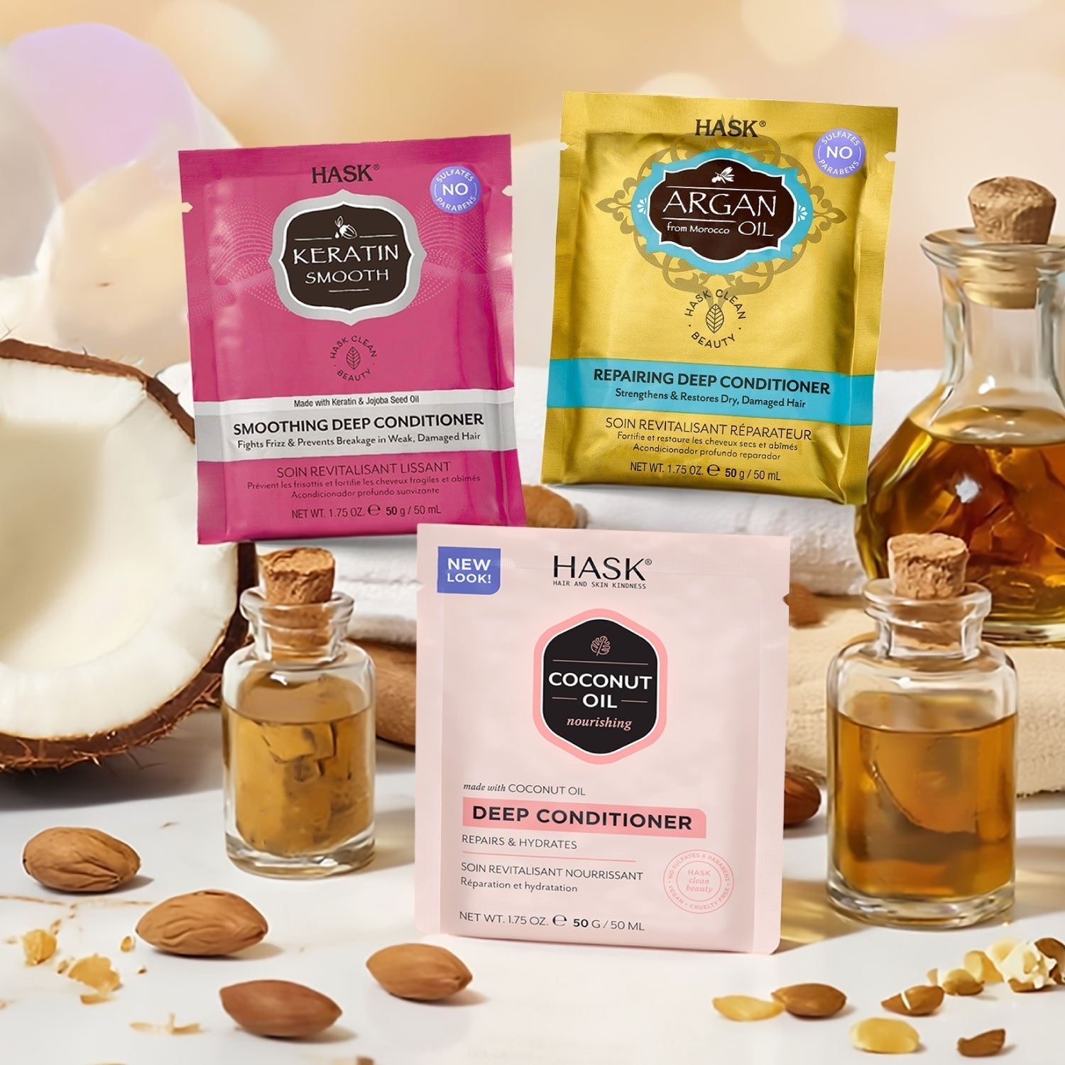 Rescata tu cabello con los Sachets Intensivos de Hask: hidratación, fuerza y brillo en minutos