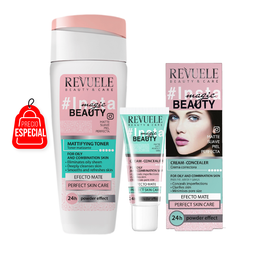 Tónico Mate INSTA MAGIC BEAUTY + INSTA MAGIC BEAUTY Crema-corrector