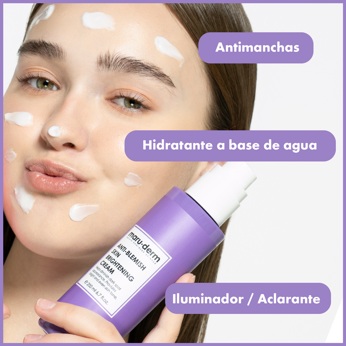 Crema Facial Antimanchas. Iluminadora con niacinamida, péptidos y alfa Arbutina 200 ml
