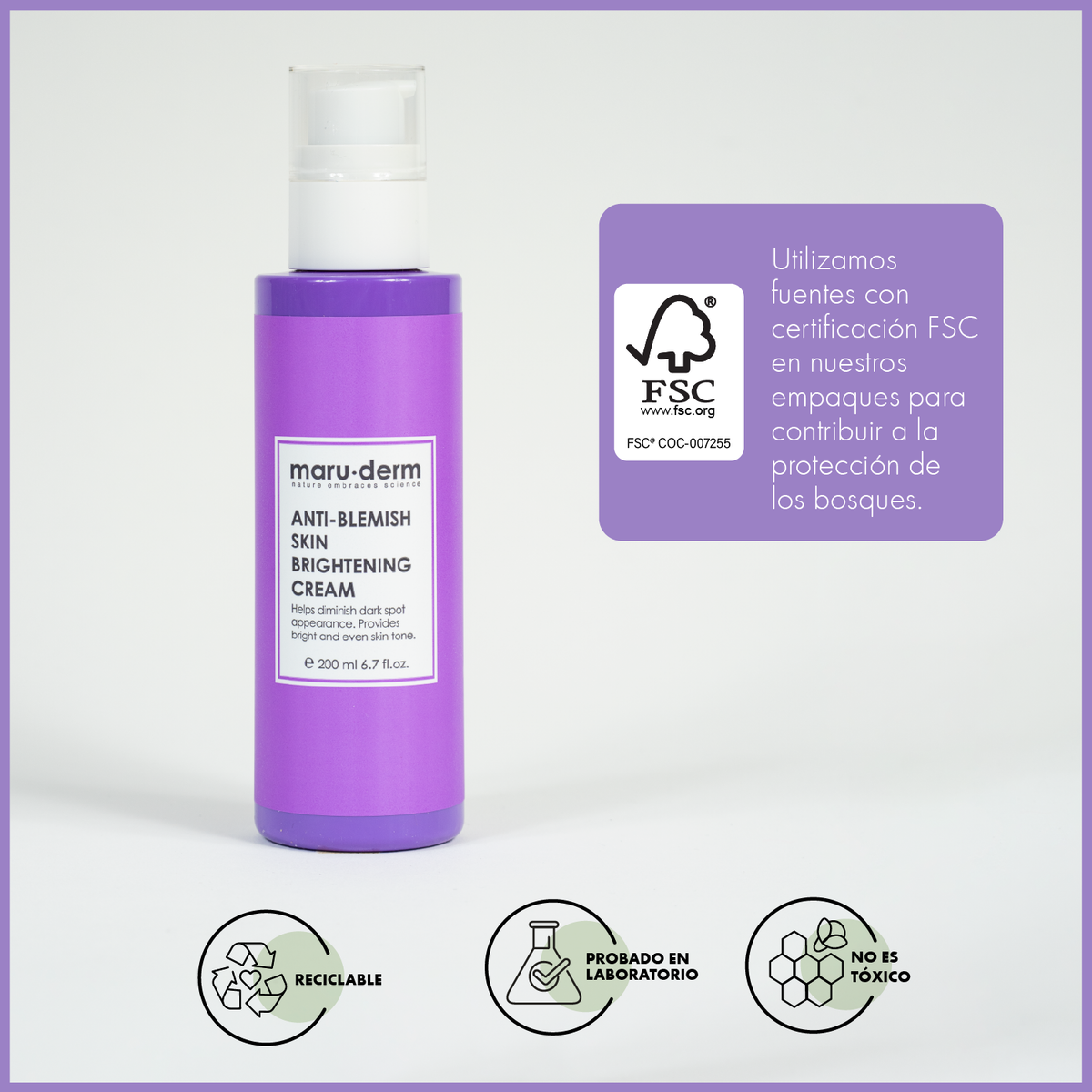 Crema Facial Antimanchas. Iluminadora con niacinamida, péptidos y alfa Arbutina 200 ml