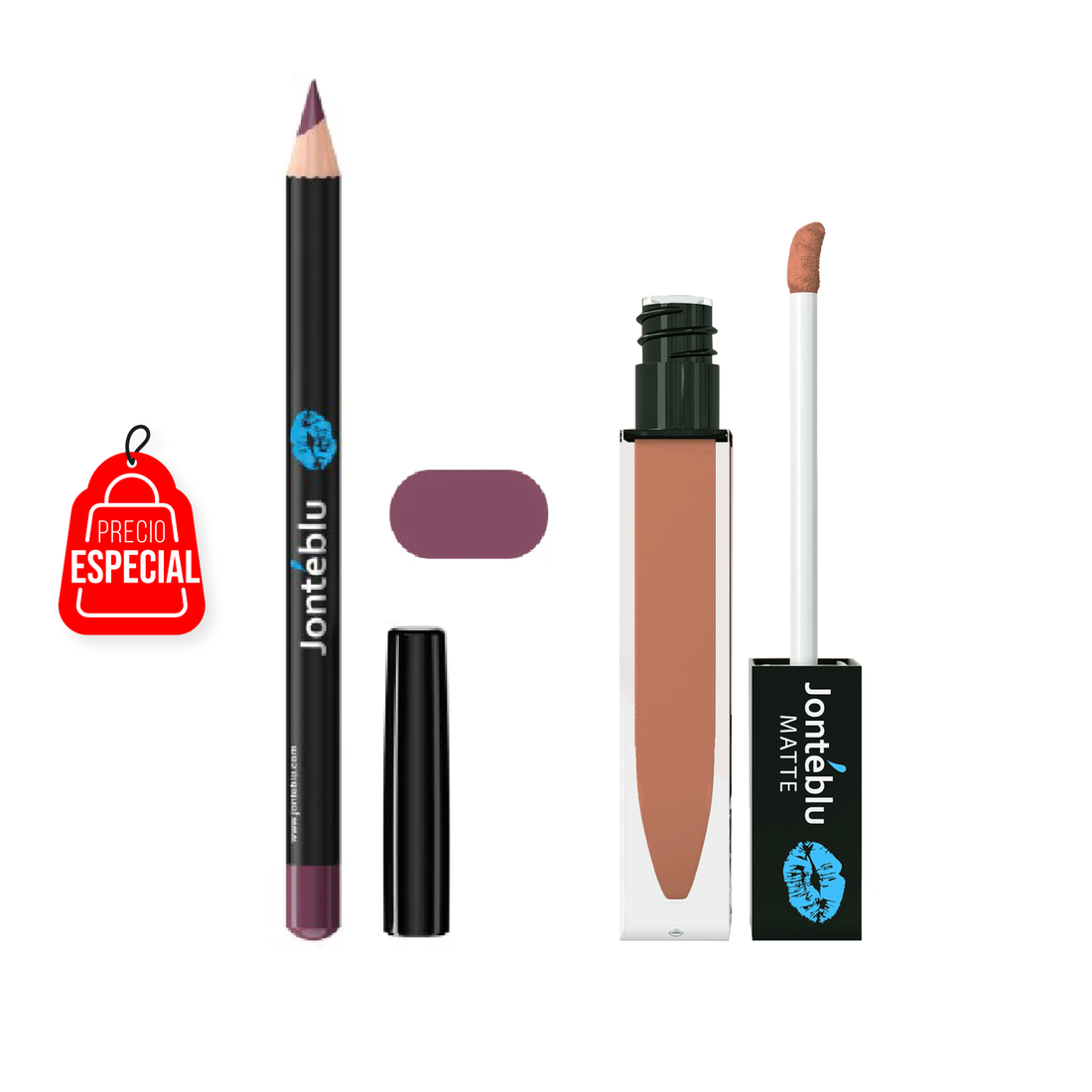 LABIAL LIQUIDO VELVET MATTE EXPOSED SECRET + LAPIZ DELINEADOR DE LABIOS MARSALA