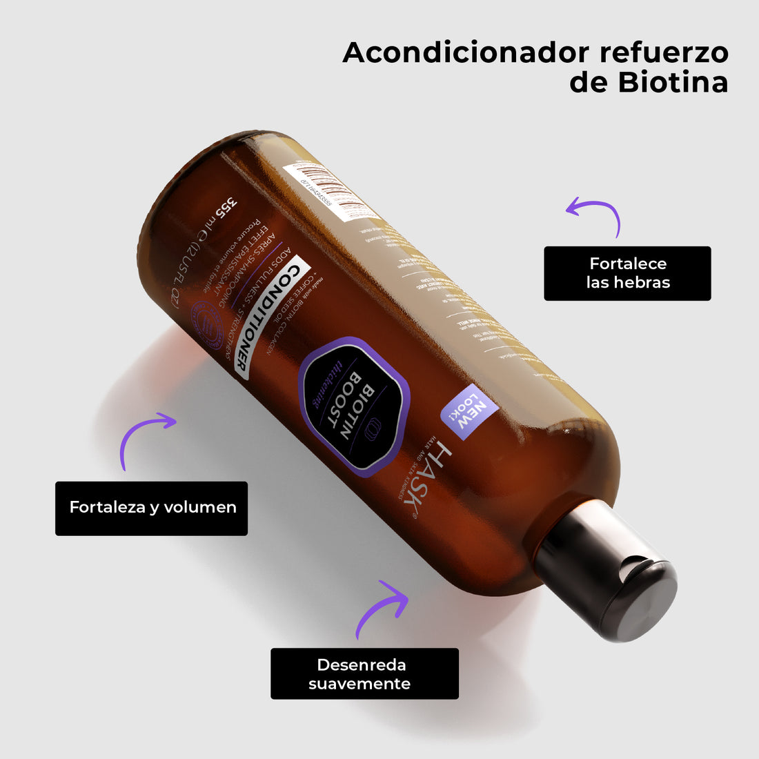 Acondicionador Engrosador con Biotina HASK | Cosméticos en Línea