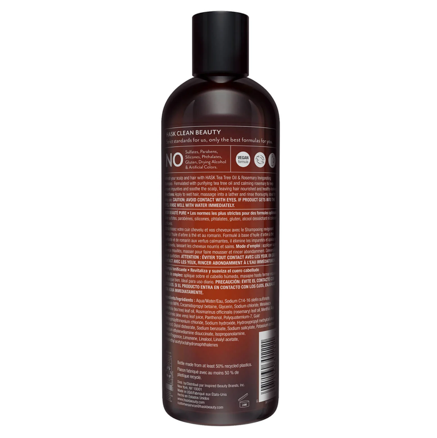 HASK Shampoo de aceite de árbol de té