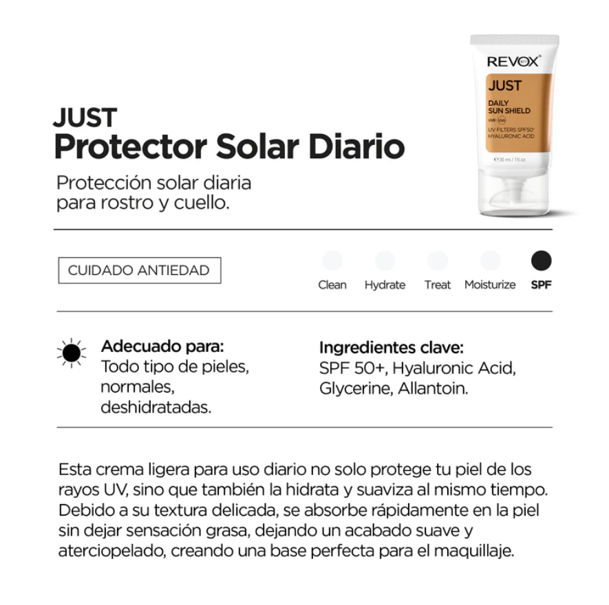 REVOX JUST Protector Solar Diario SPF 50+