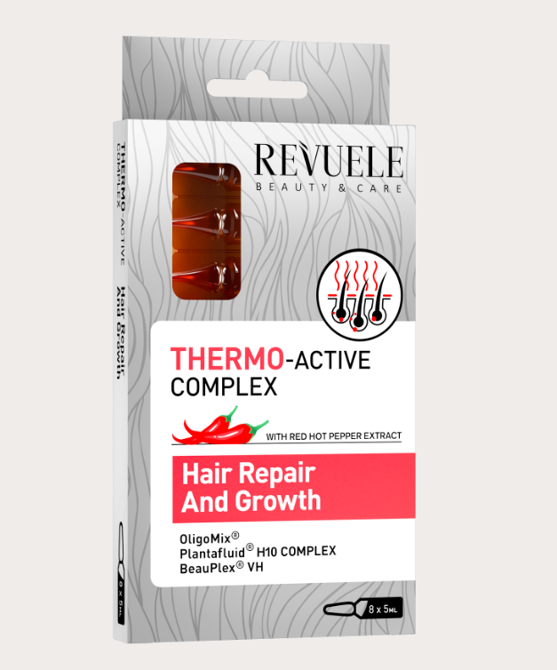 REVUELVE Ampolla Complejo Termo Activo Reparación y Crecimiento del Cabello