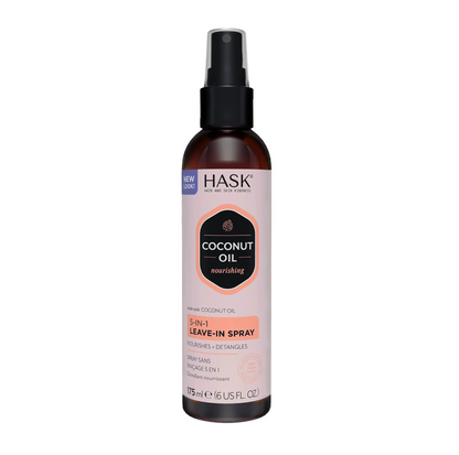 HASK Spray Leave-In 5 en 1 Acondicionador Nutritivo DE Aceite de Coco