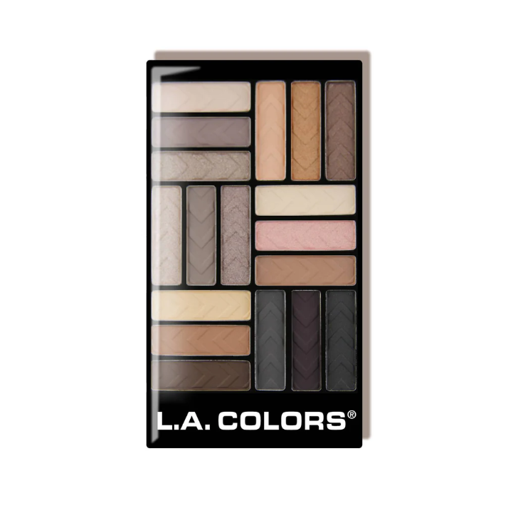 LA COLORS Paleta de Sombras de Ojos de 18 Colores | DOWNTOWN BROWN