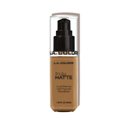 LA COLORS Base de Maquillaje TRULY MATTE | WARM CARAMEL