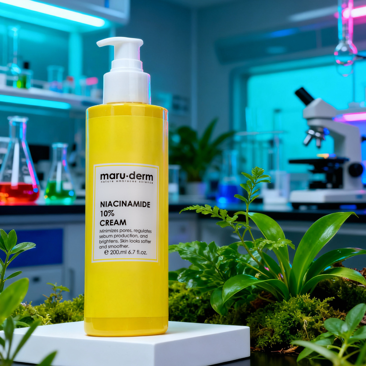 Crema antimanchas y reafirmante de poros con Niacinamida 10% Maruderm  200 ml