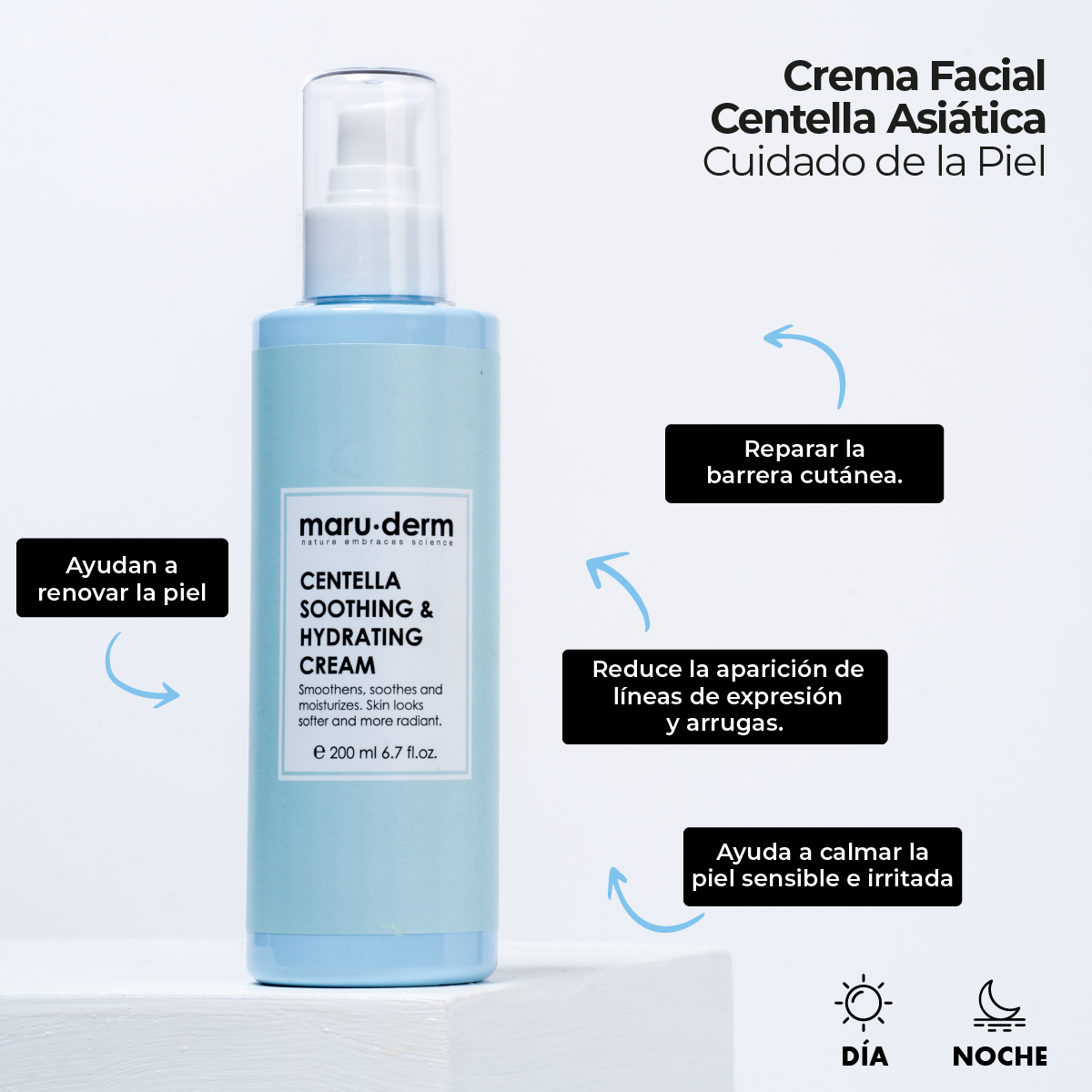 Crema con centella asiática maruderm 200 ml | cosméticos en línea