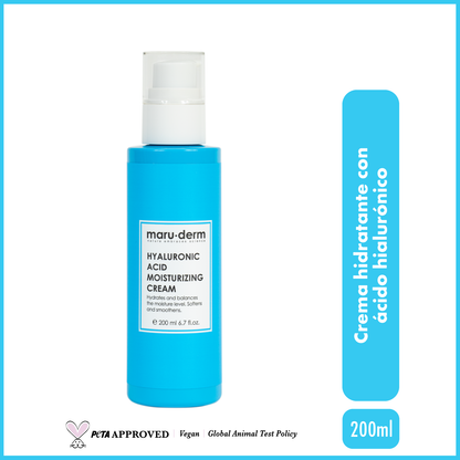 Crema hidratante para el cuidado de la piel con ácido hialurónico Maruderm 200 ml