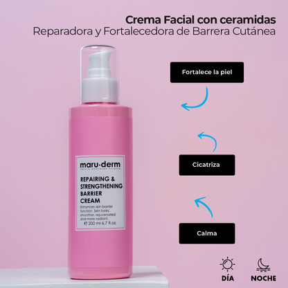 Crema con ceramidas para la reparación y fortalecimiento de la barrera cutánea Maruderm 200 ml
