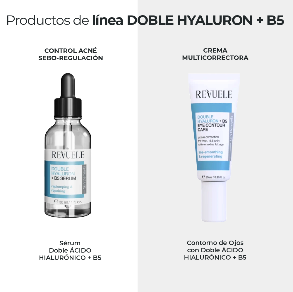 Crema Hidratante Doble Ácido Hialurónico + Vitamina B5 - REVUELE