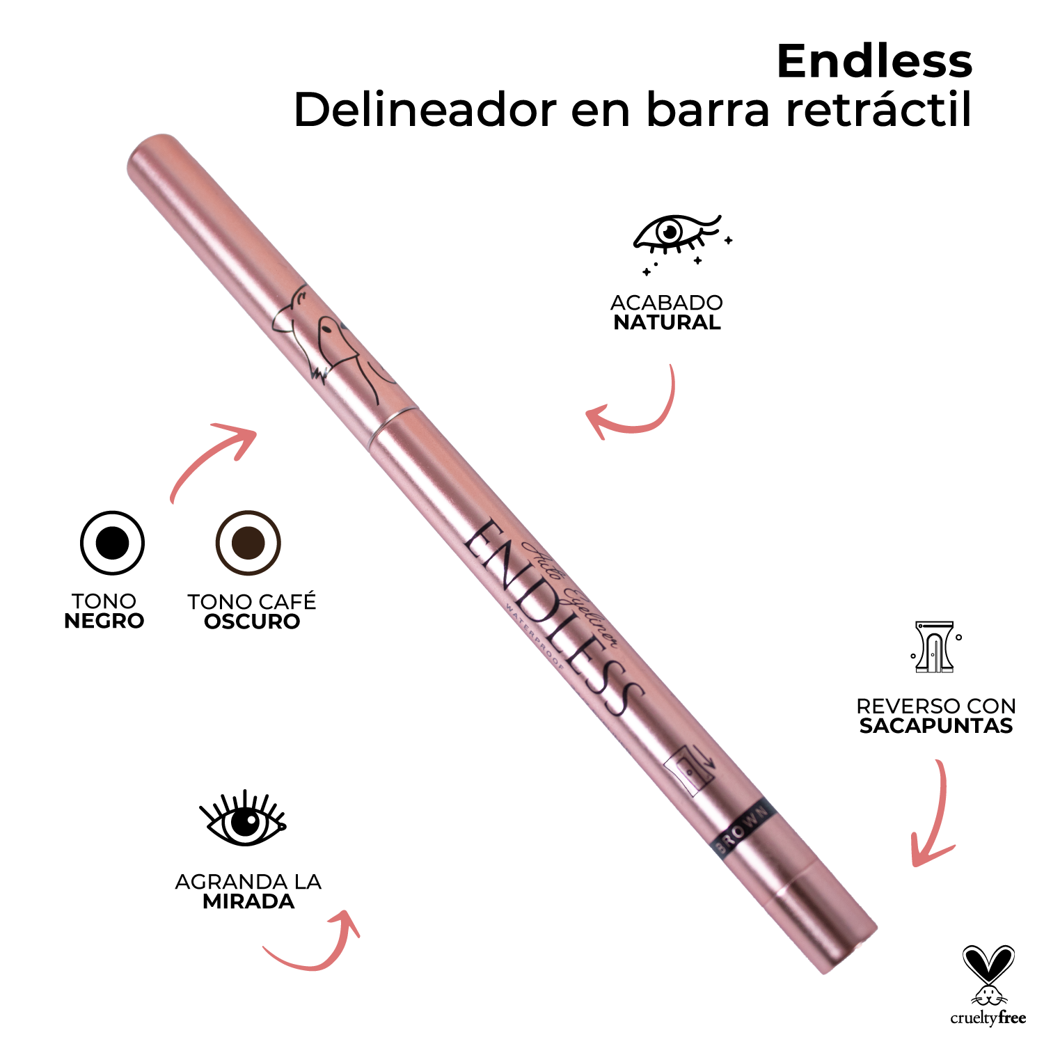 Lápiz delineador Endless Café oscuro