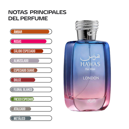 Rasasi Hawas London 100 ml | Cosméticos en Línea