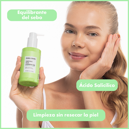 Gel Limpiador Facial con Ácido Salicílico para Piel Normal y Grasa Maruderm 200 ml