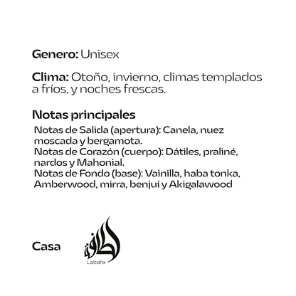 Lattafa Khamrah 100 ml | Cosméticos en Línea