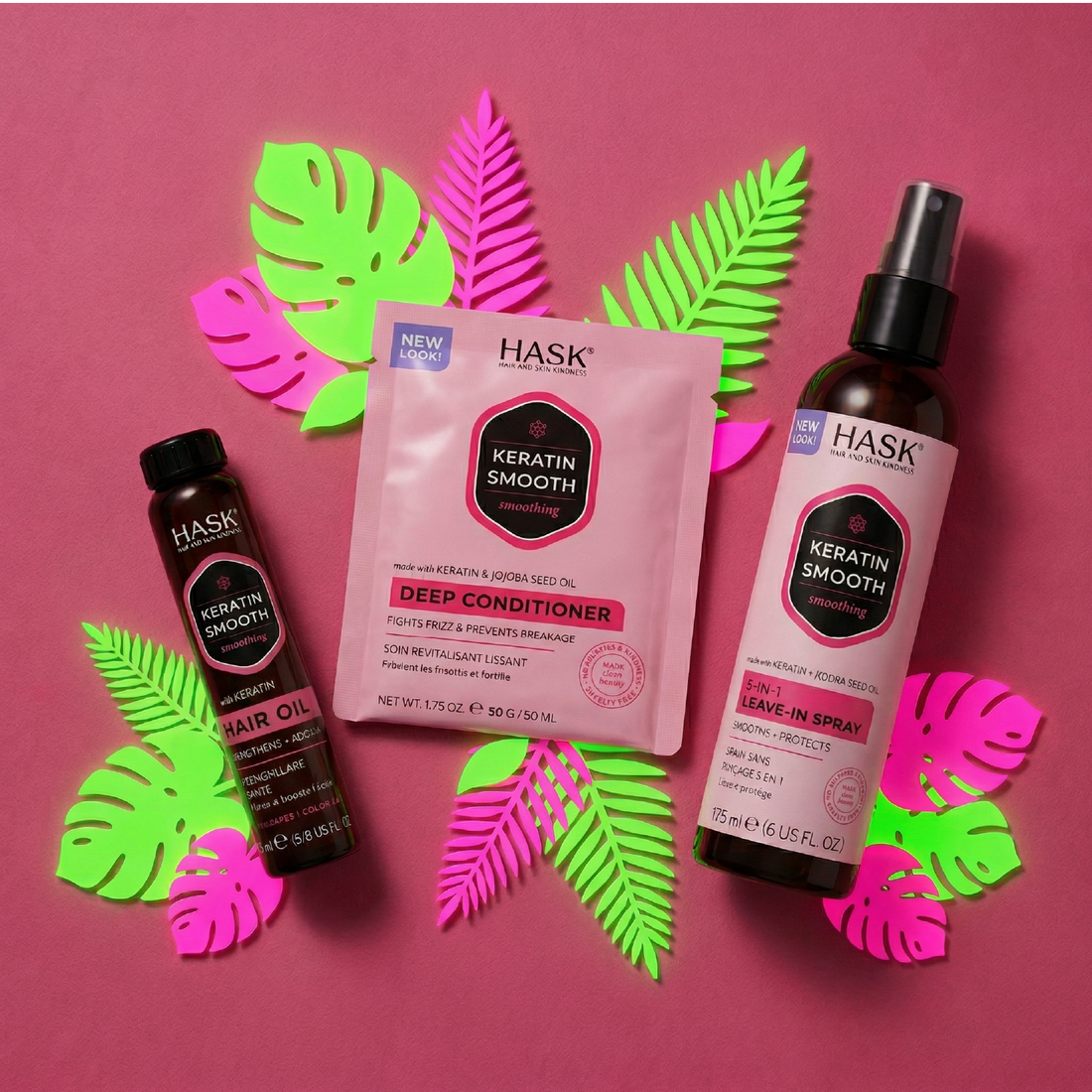 Kit Keratin - Hidratación y Control Total - HASK | Cosméticos en Línea