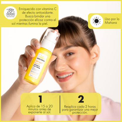 Protector Solar con Vitamina C /SPF 50+ (PA++++) – Con Filtrado Coreano de Nueva Generación 50 ML/ Maruderm