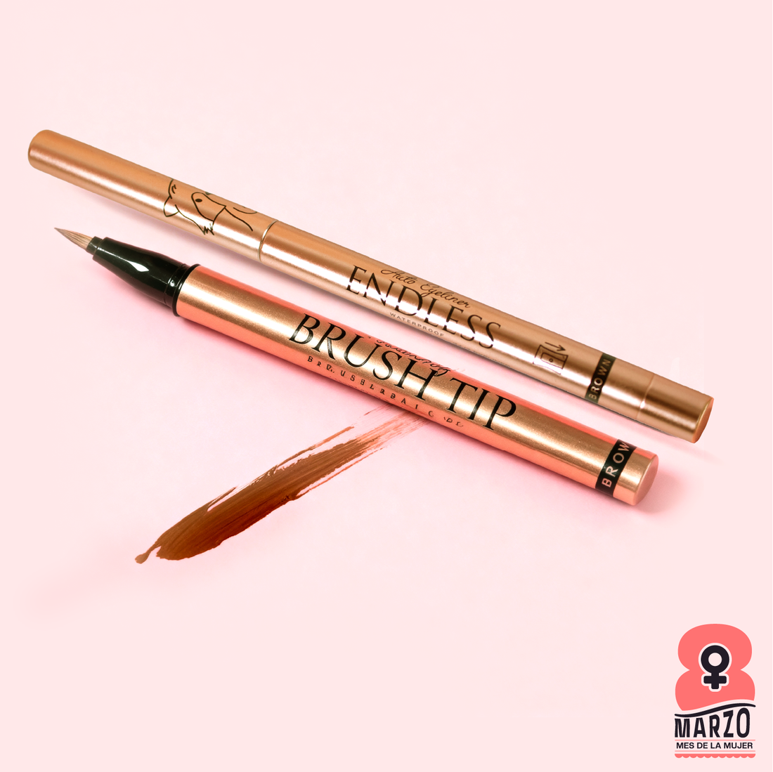 Kit Delineadores Ali Makeup Endless Brown + Brush Tip Brown + Obsequio