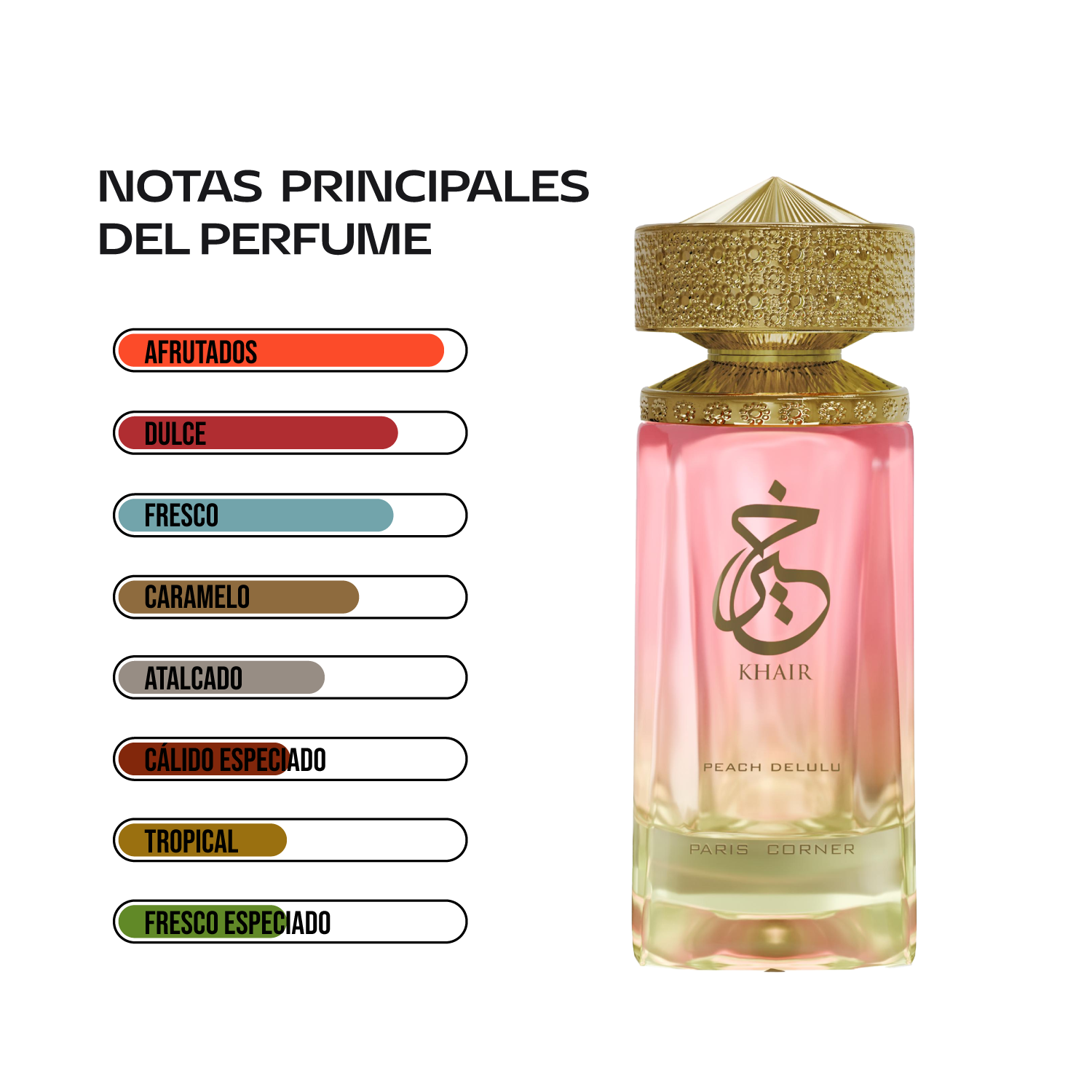 Paris Corner Khair Peach Delulu 100 ml | Cosméticos en Línea