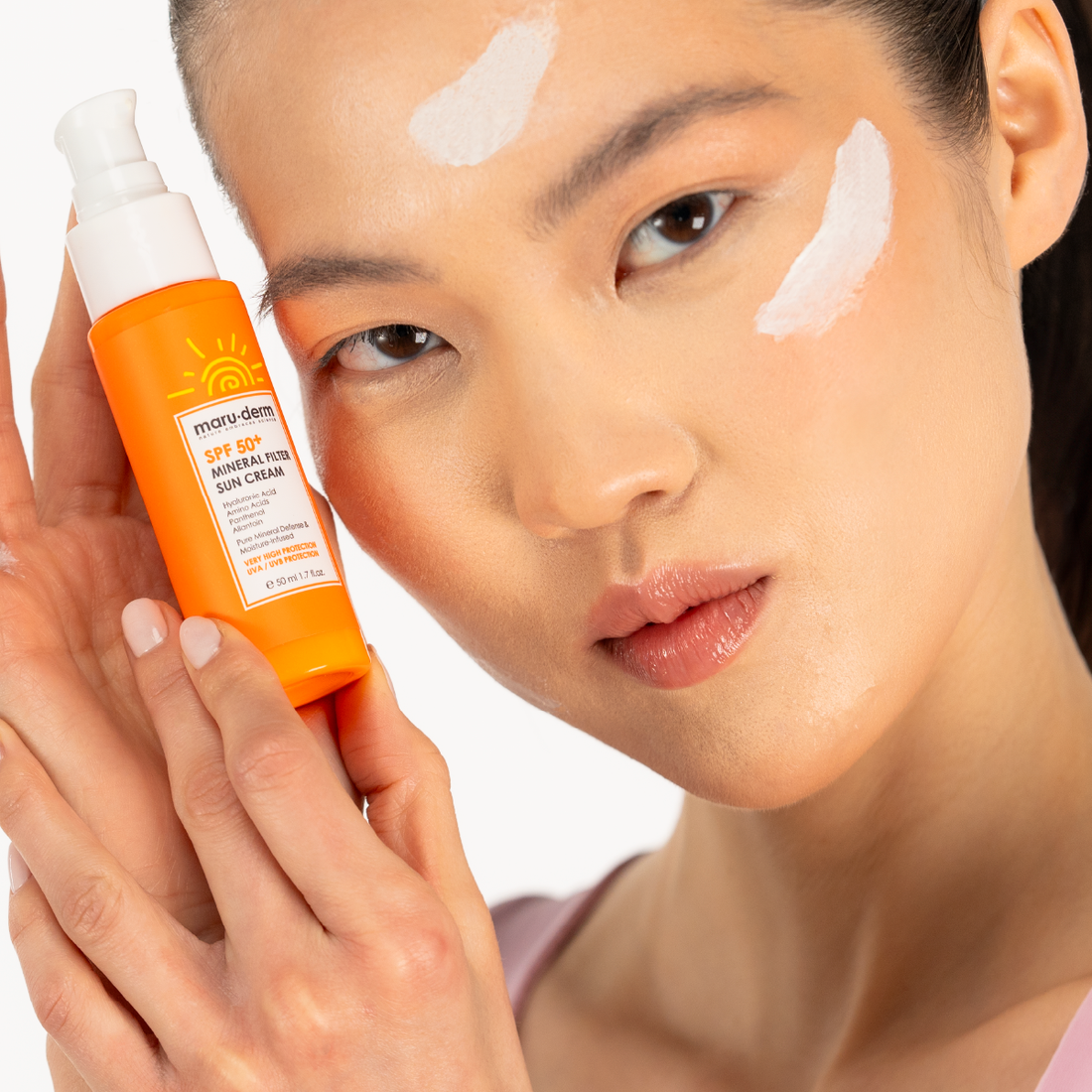 Protector solar SPF 50+ con filtro 100% mineral Maruderm 50mL