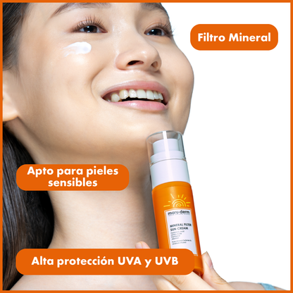 Protector solar SPF 50+ con filtro 100% mineral Maruderm 50 ml