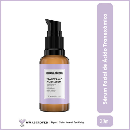 Sérum antimanchas con ácido tranexámico. Unificador e iluminador del tono de la piel con alfa arbutina y vitamina C 30ml - Maruderm