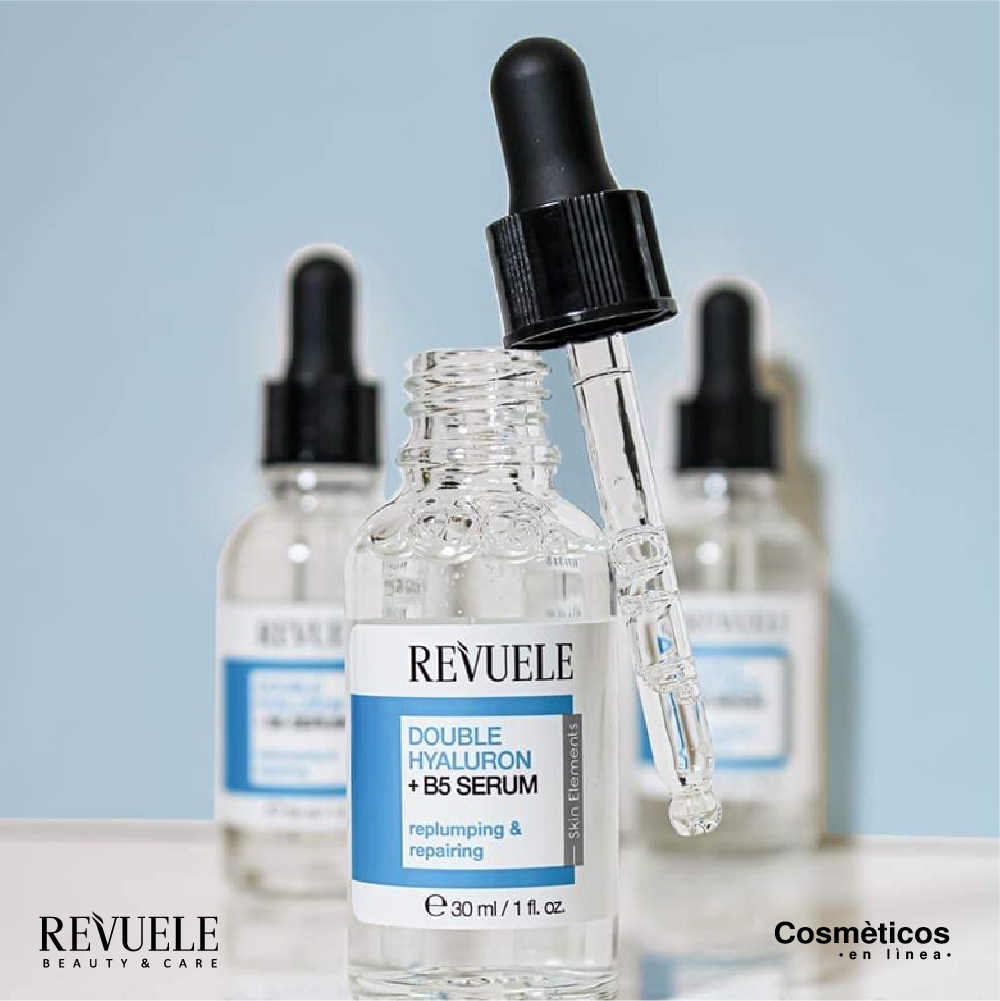 Suero Facial DOBLE ÁCIDO HIALURÓNICO + B5: Hidratación y Restauración Profunda - Revuele