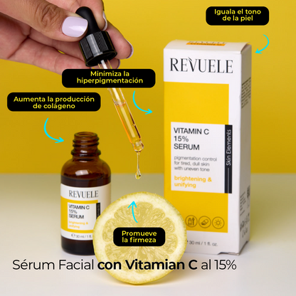 Suero  VITAMINA C 15%  Piel Radiante y Firme - REVUELE