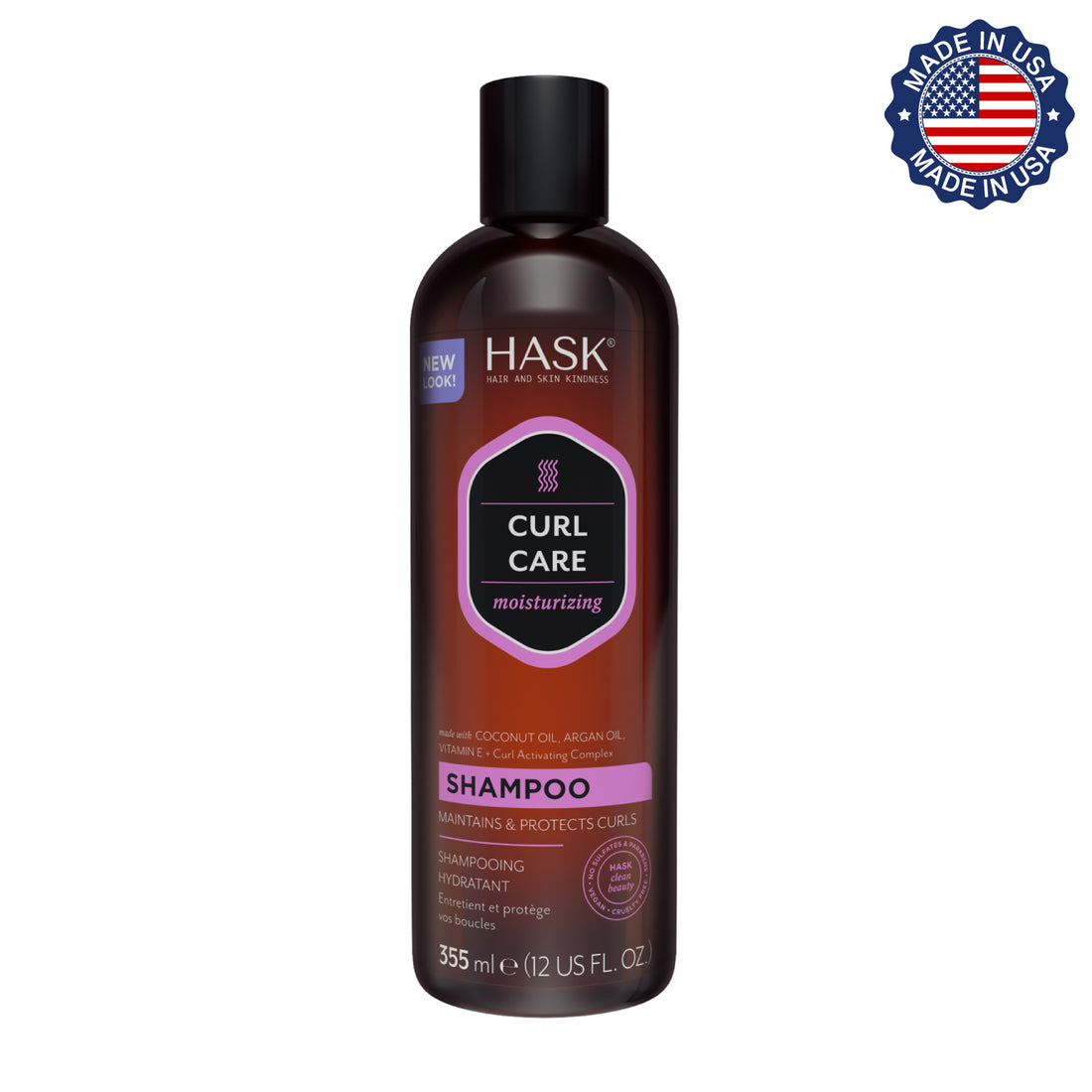Shampoo Hidratante para Cuidado de Rizos HASK | Cosméticos en línea